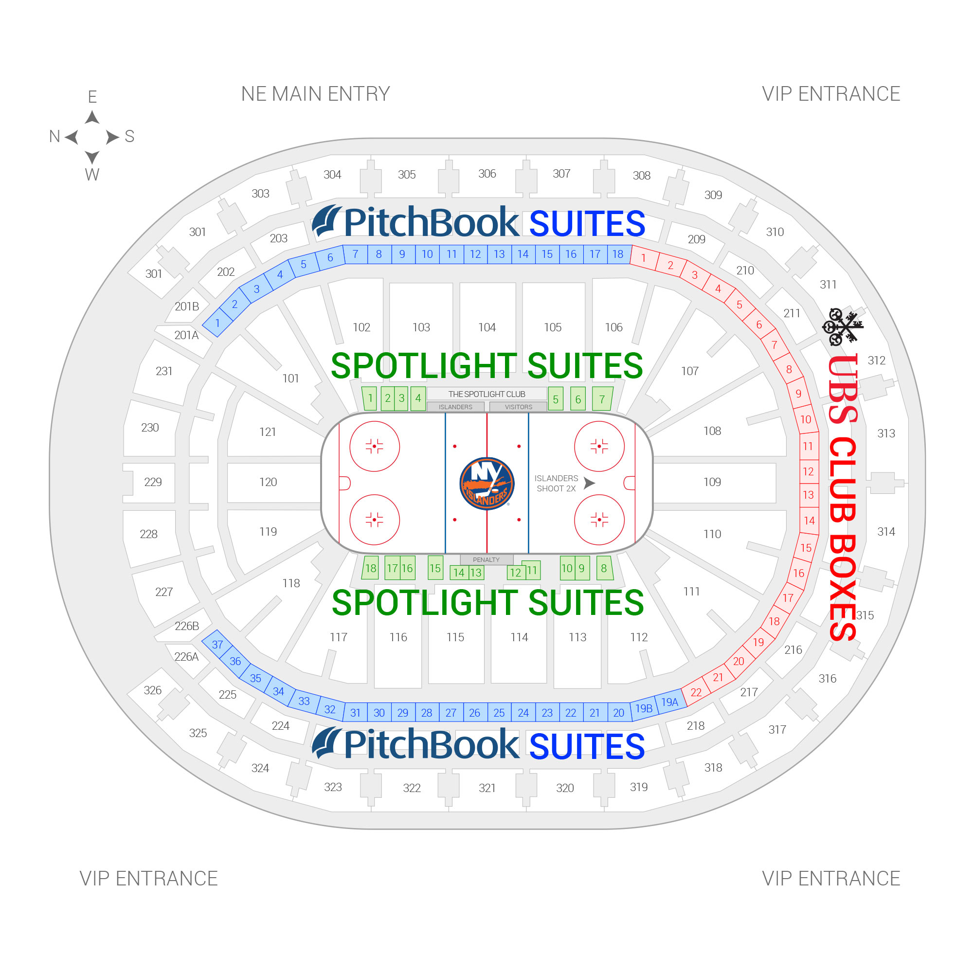 UBS Arena / New York Islanders Suite Map and Seating Chart
